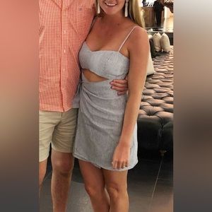 Reformation Blue and White Striped Mini Dress